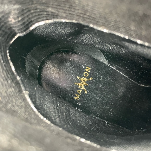 EUC Madison Maison Metallic Effect Silver Leather High Heel Booties 37.5 - Picture 11 of 13